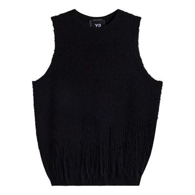 adidas x Y-3 Knitted 3-Stripes Fringy Vest Asia Sizing 'Black Light Solid Grey'
