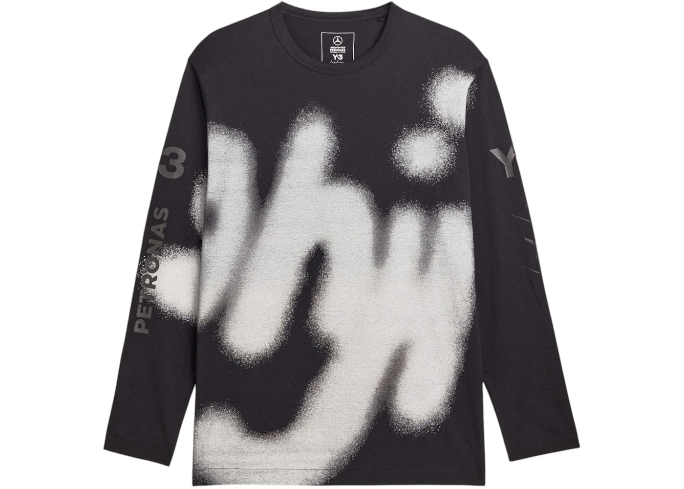 adidas Y-3 Mercedes AMG Petronas Formula 1 Team Yohji Graphic Long Sleeve Tee Black