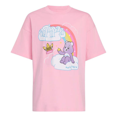 (GS) adidas x Care Bears Slim 3 Stripes T-Shirt Asia Sizing 'Light Pink'