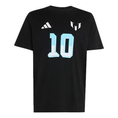 adidas Messi Name and number Graphic T-Shirt 'Black'