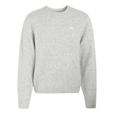 adidas Trefoil Essentials Fully Knit Sweater Asia Sizing 'Medium Grey Heather'