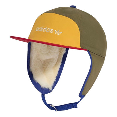 adidas Earflap Cap 'Olive Strata Preloved Yellow Team Victory Red'