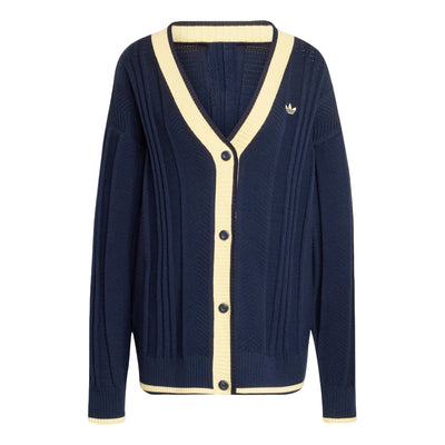 (WMNS) adidas Cable Knit Cardigan Asia SIzing 'Night Indigo'
