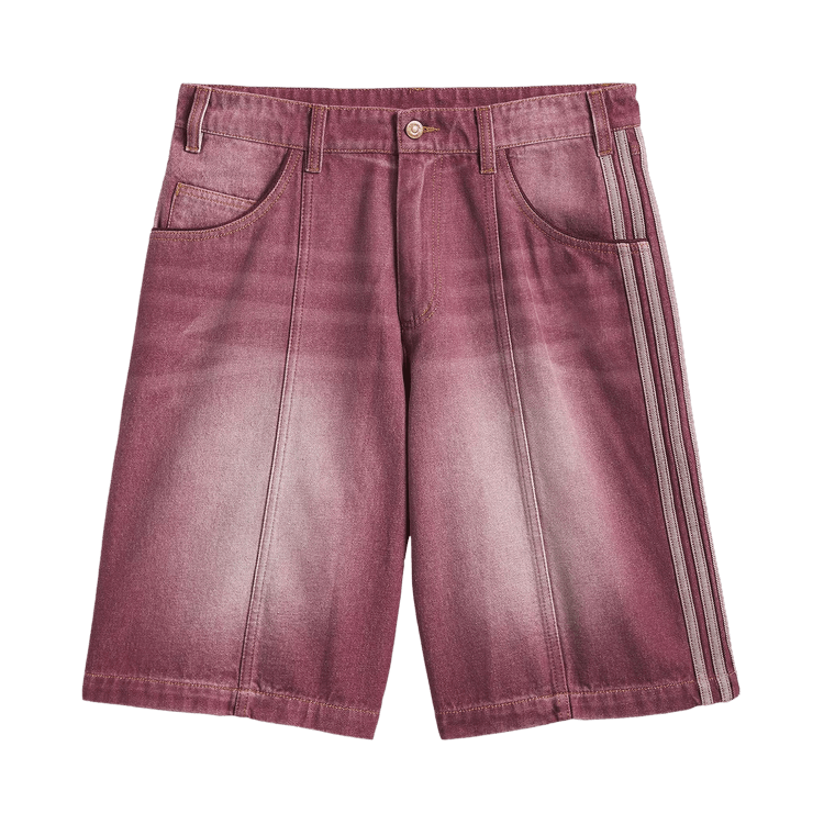 Adidas Skateboarding x Tyshawn Washed Denim Jorts 'Maroon'