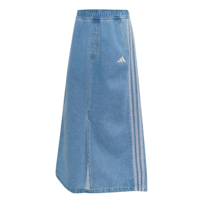 (WMNS) adidas Stadium Washed Denim Loose Fit Skirt Asia Sizing 'Crystal Sky'