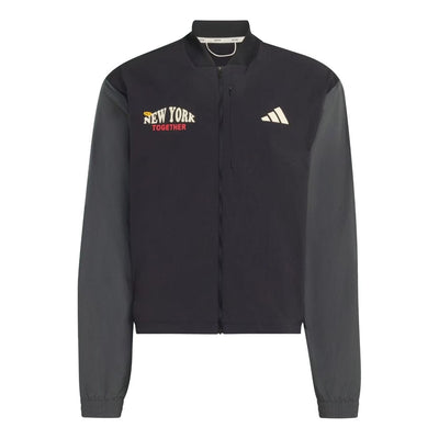 adidas Adizero NYC Running Jacket Asia Sizing 'Black Grey Six'