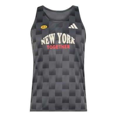 adidas Adizero NYC Running Singlet Asia Sizing 'Carbon Black'