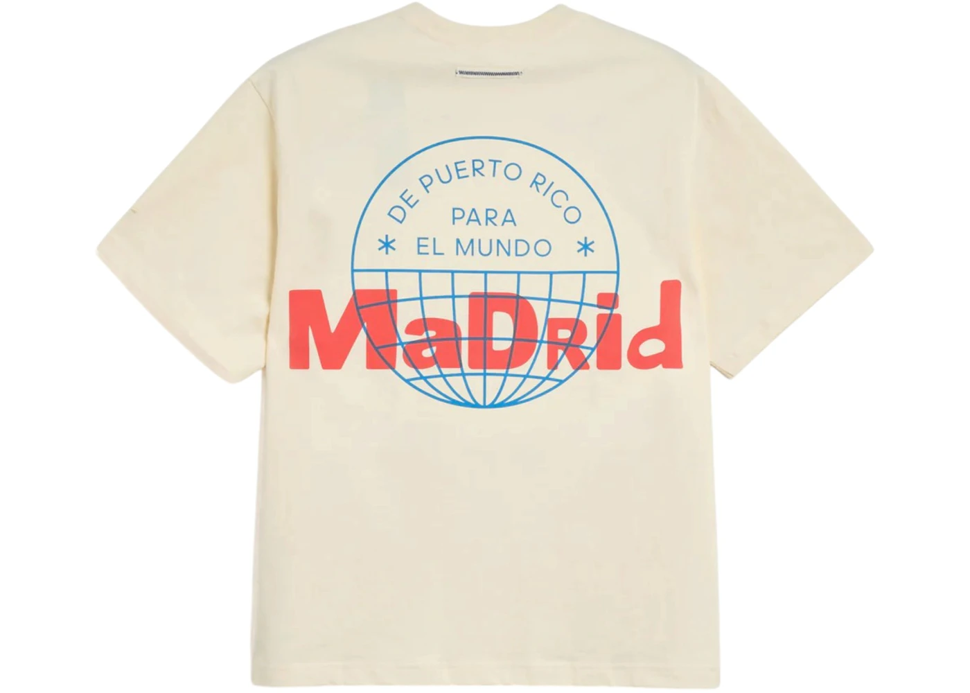 adidas x Bad Bunny DtMF Tour Madrid Heavyweight Merch Tee Cream White