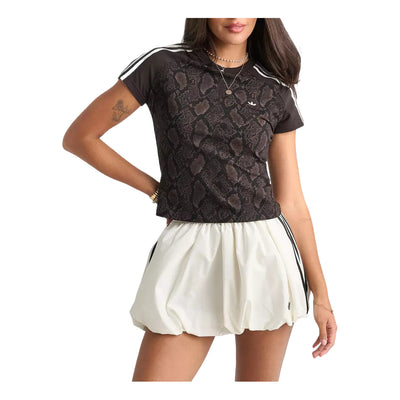 (WMNS) adidas Snake Print Cali T-Shirt Asia Sizing 'Earth Strata Aurora Coffee'
