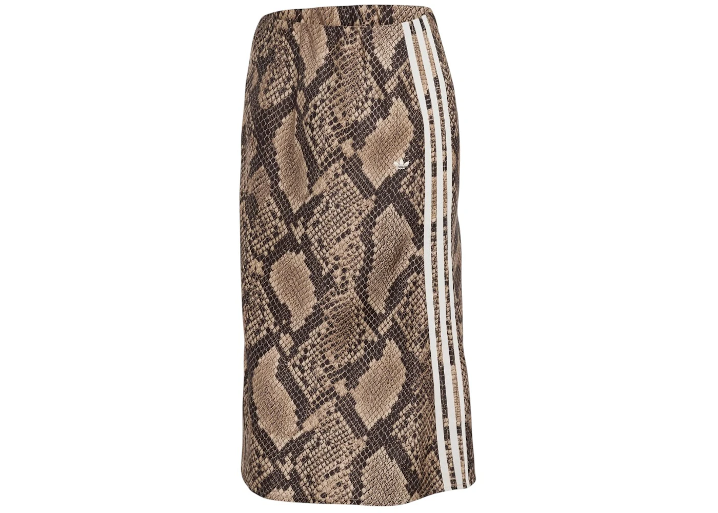 adidas Women's Snake Print Satin Skirt Linen/Magic Beige