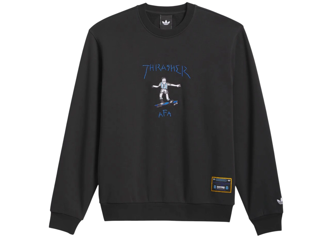 adidas x Thrasher Argentina Crewneck Sweatshirt Black