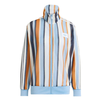 (WMNS) adidas Summer Glow Knitted Firebird Track Jacket Asia Sizing 'Ash Blue'