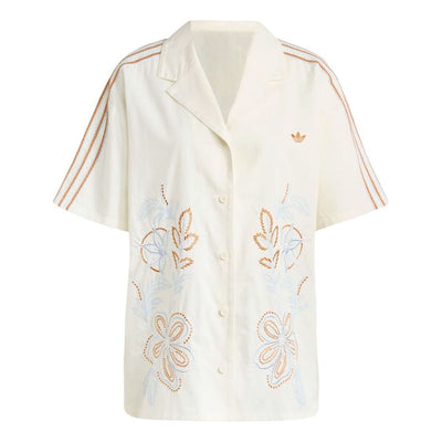 (WMNS) adidas Summer Glow Resort Shirt Asia Sizing 'Off White'