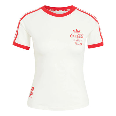 (WMNS) adidas x Coca-Cola 3-Stripes Tee Asia Sizing 'Core White'