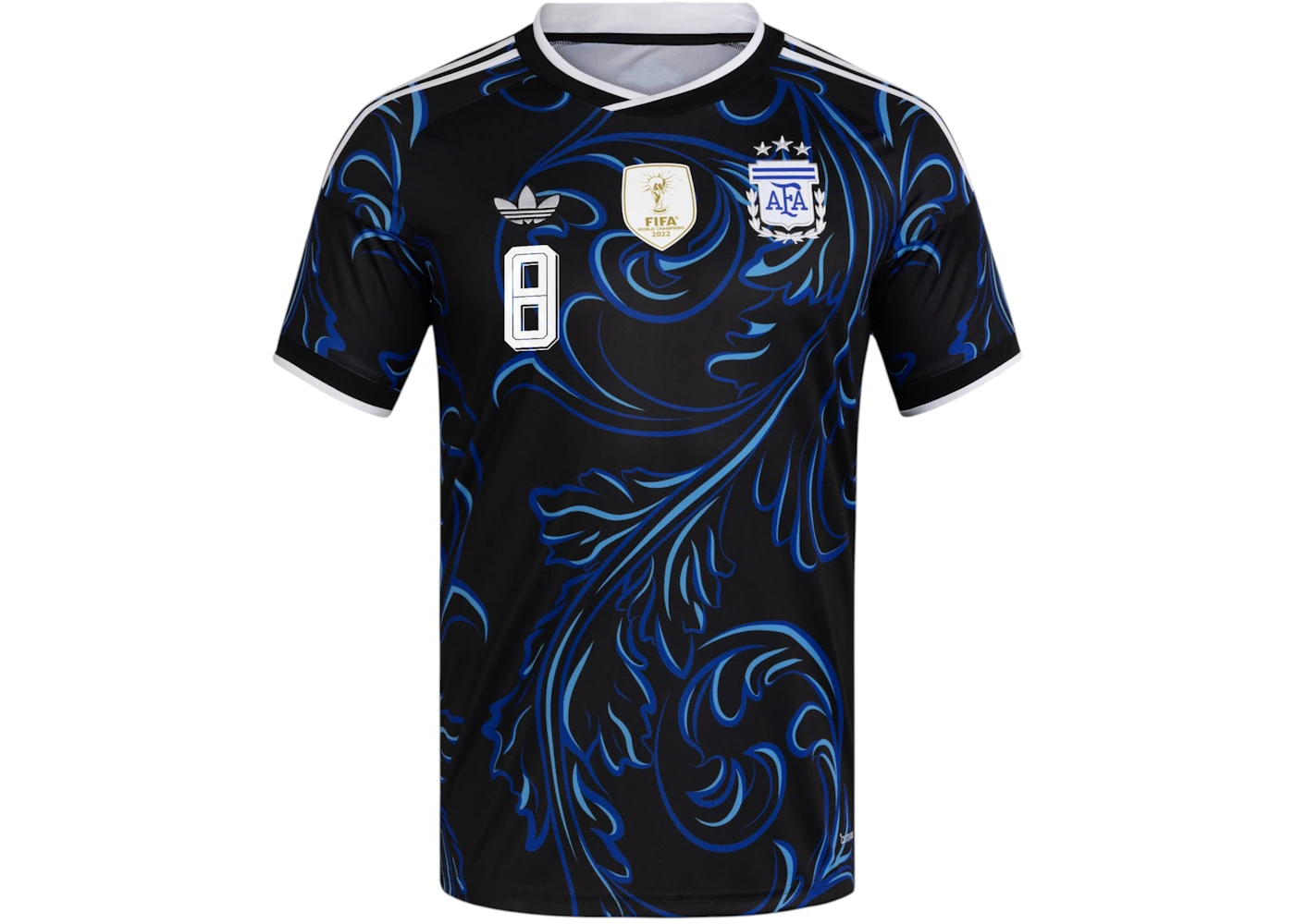 adidas Argentina 26 Away Fernandez Jersey Black/Lucid Blue/Blue Burst