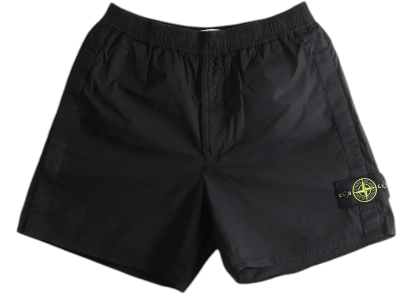 Stone Island L100019 Loose Wide Leg Fit Bermuda Shorts Black