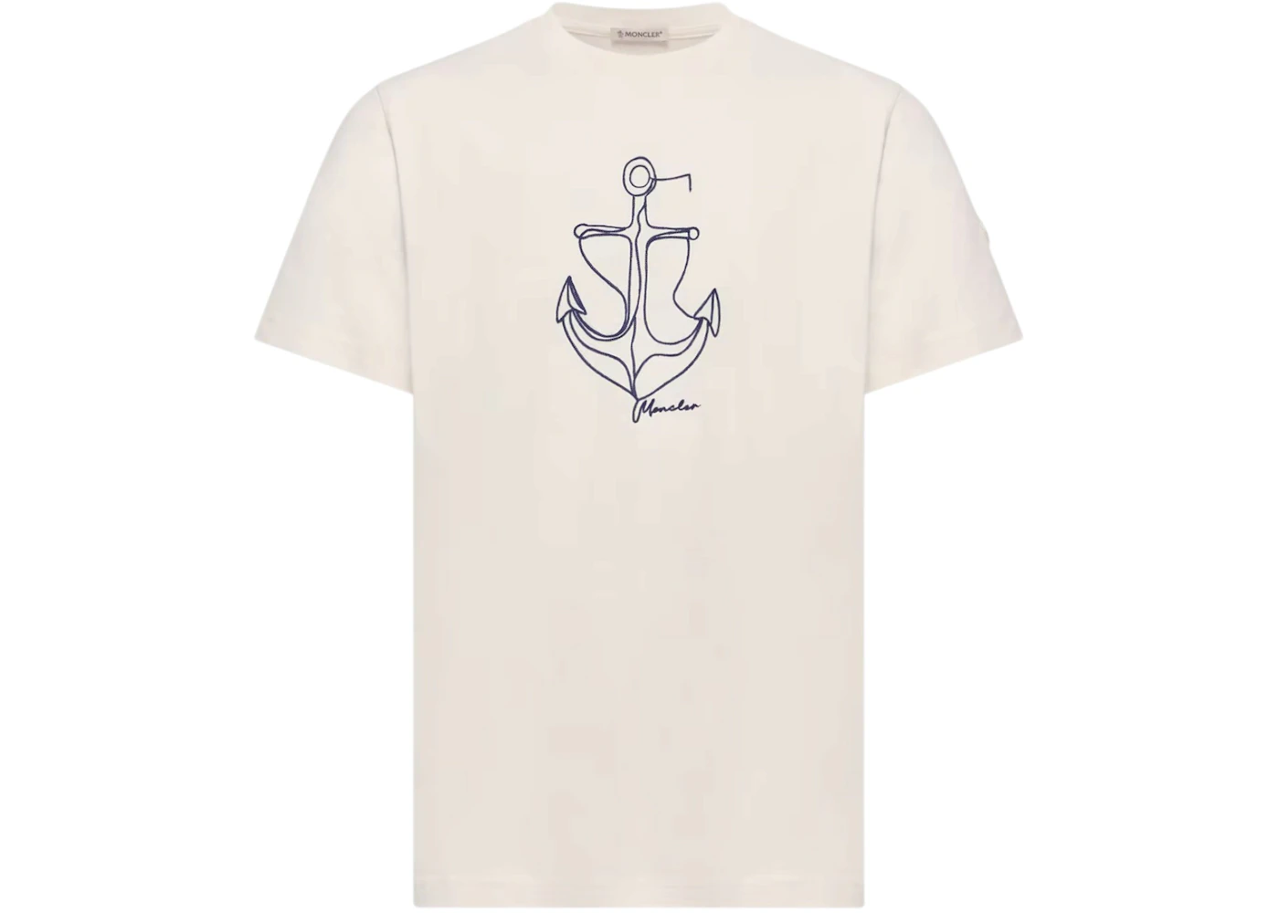 Moncler Anchor Print Ss T-shirt Gardenia