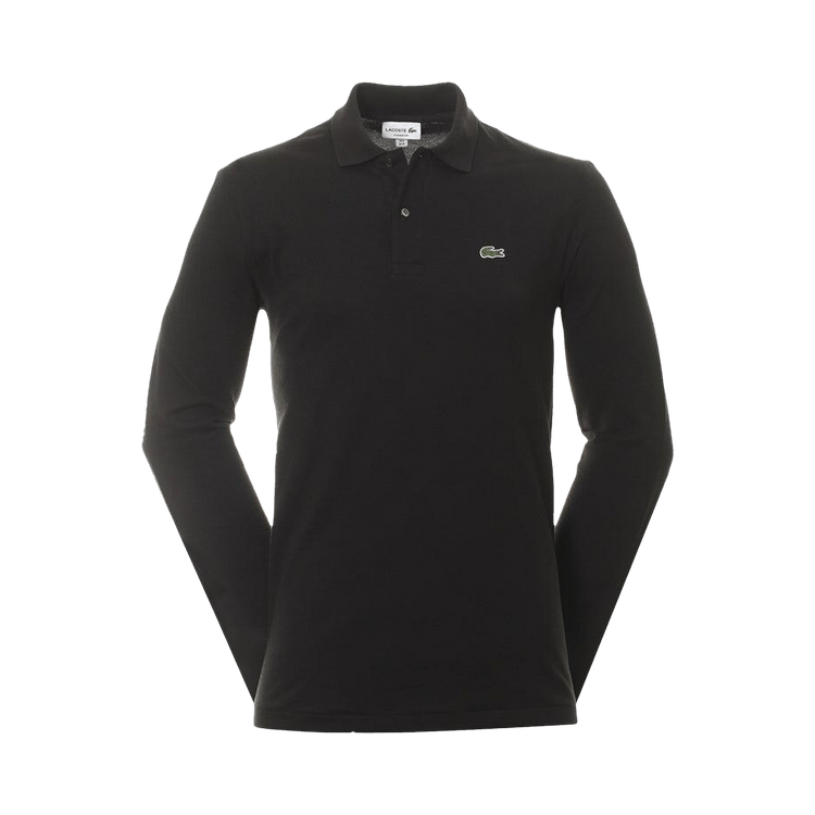 Lacoste Classic Fit Long-Sleeve Polo Shirt 'Black'