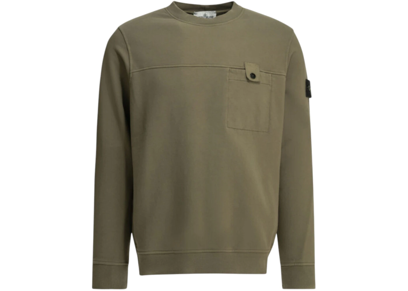 Stone Island Crewneck Logo Sweatshirt Green