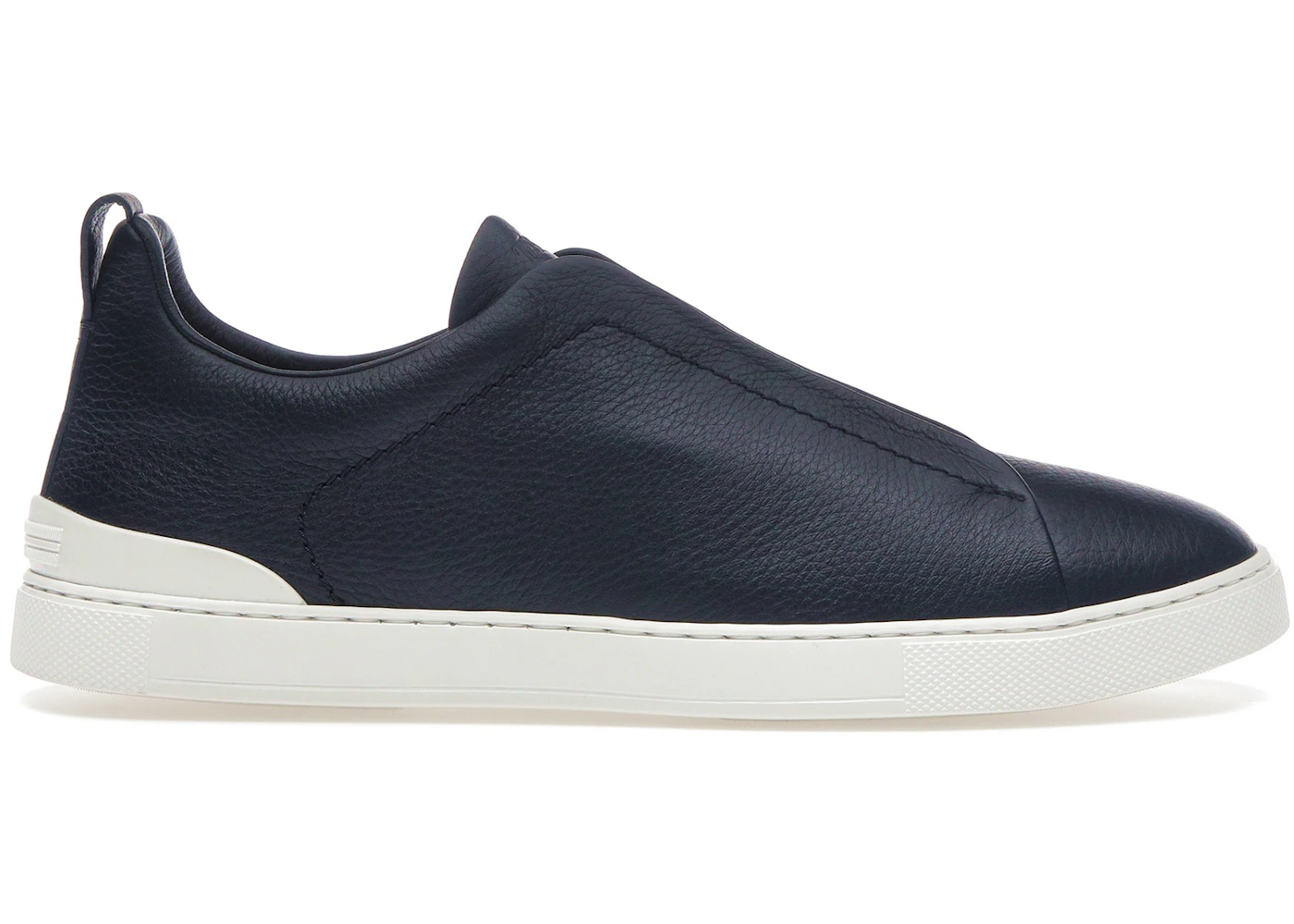 Zegna Deerskin Triple Stitch Navy Blue