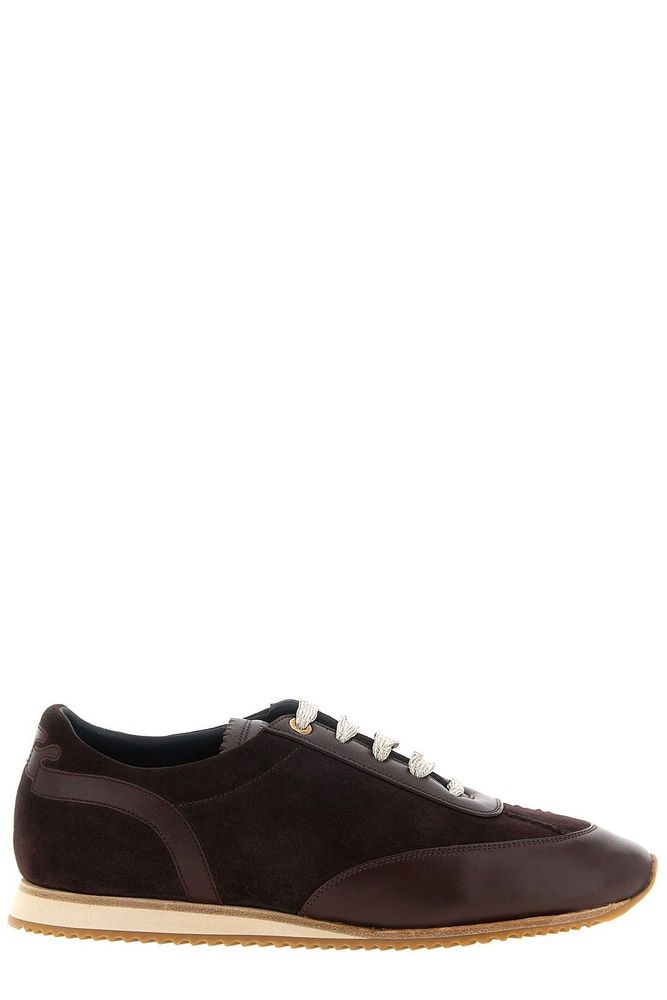Agnona Suede Runner Low-Top Sneakers
