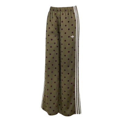 (WMNS) adidas Satin Polka Dots Wide Leg Pant Asia Sizing 'Olive Strata'