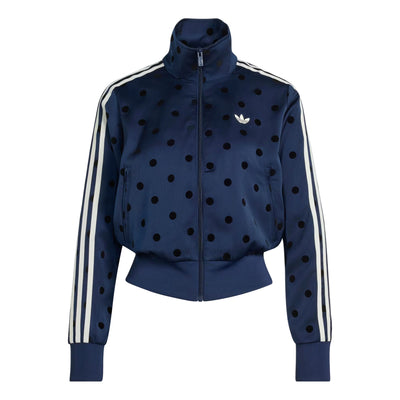 (WMNS) adidas Satin Polka Dots TT Track Top Asia Sizing 'Night Indigo'