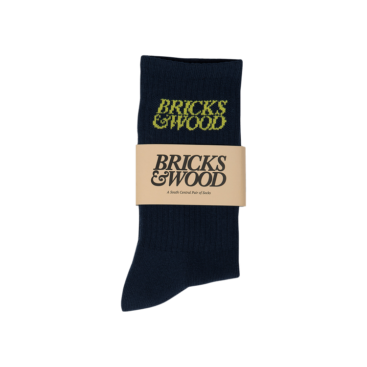 Bricks & Wood Logo Socks 'Navy'