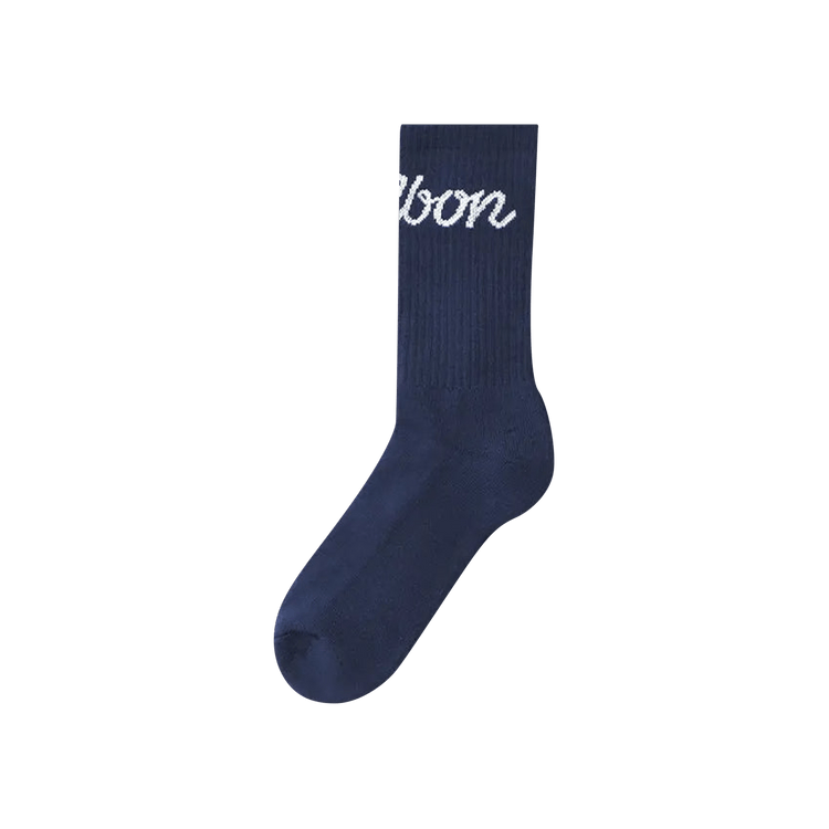 Malbon Bon Script Sock 'Navy'