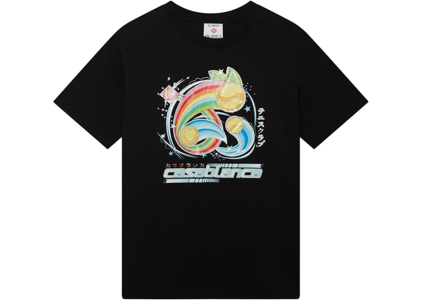Casablanca Manga Tennis Ball Tee Black
