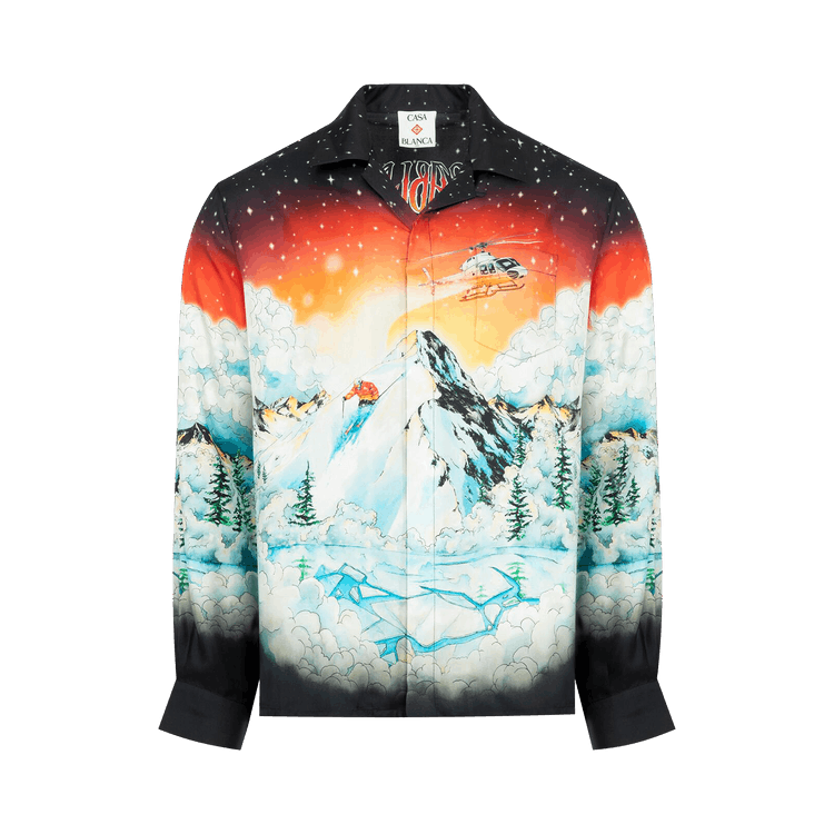 Casablanca Cuban Collar Long-Sleeve Shirt 'Ski Lake'