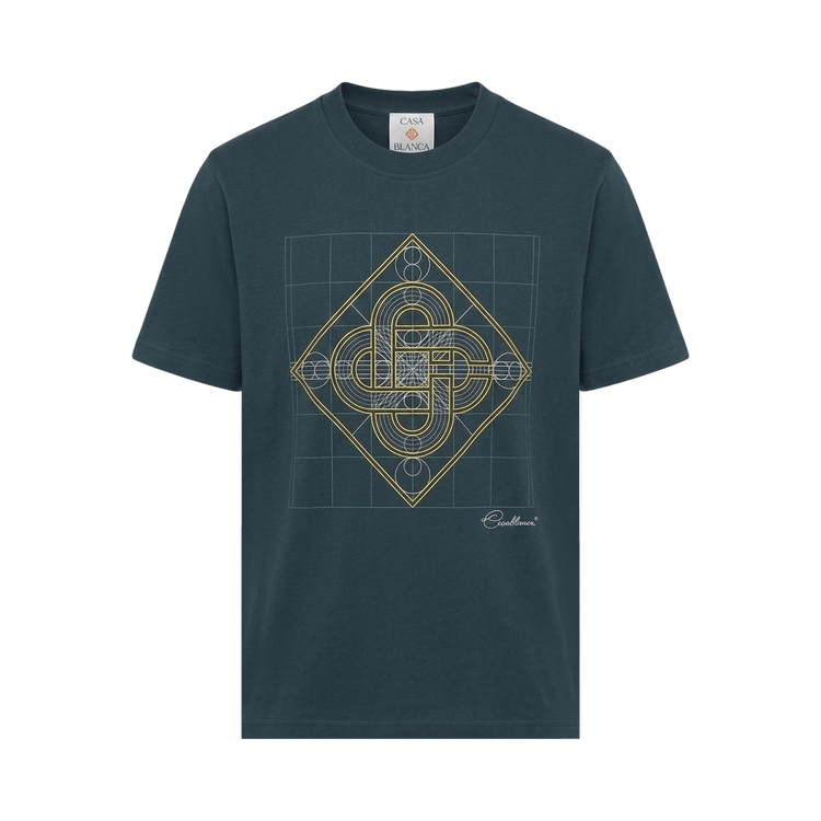 Casablanca Geometrie Sacree Printed Classic T-Shirt 'Green'