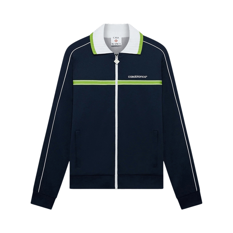 Casablanca Round Pique Track Jacket 'Navy'