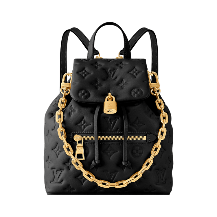 Louis Vuitton Coussin Backpack PM 'Black Puffy Monogram Lambskin Leather'