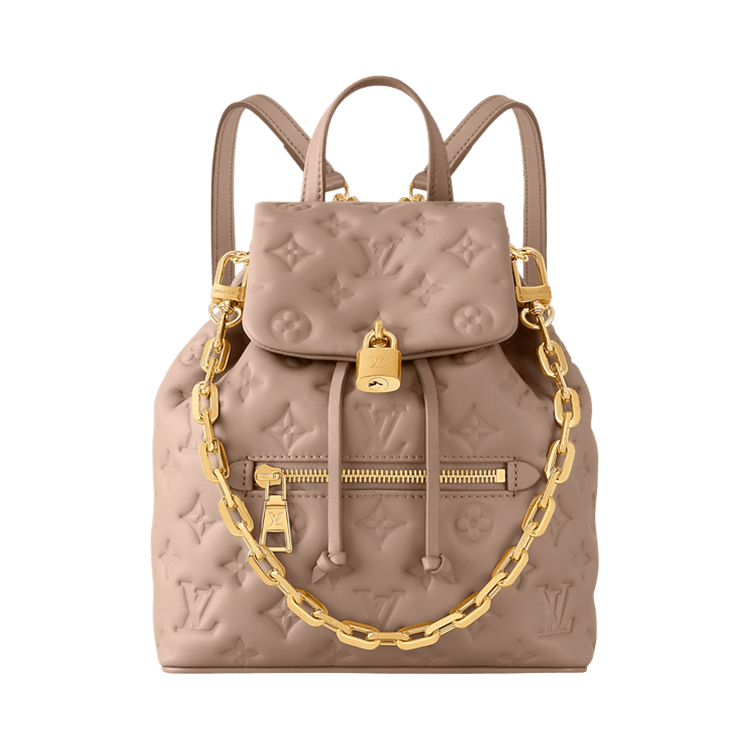Louis Vuitton Coussin Backpack PM 'Grey Puffy Monogram Lambskin Leather'