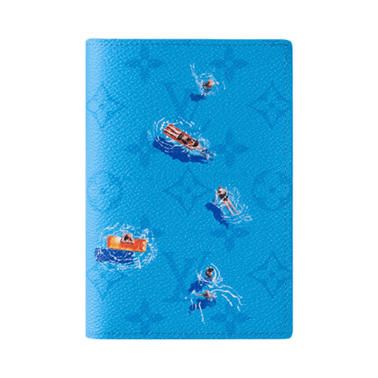 Louis Vuitton Passport Cover 'Pool Blue Monogram Canvas'