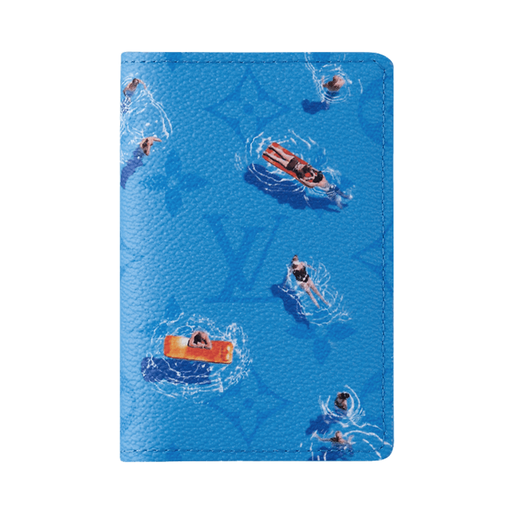 Louis Vuitton Pocket Organizer 'Pool Blue Monogram Canvas'