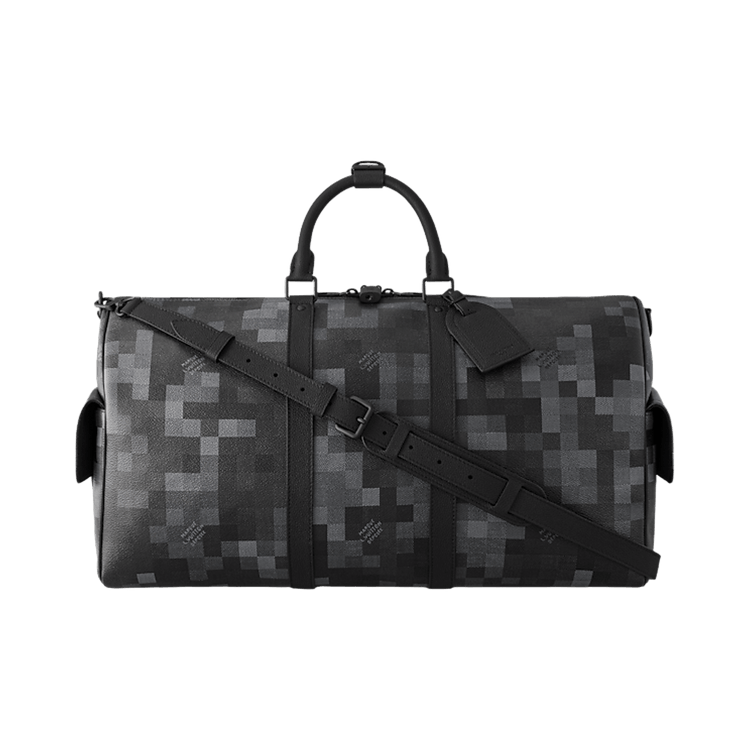 Louis Vuitton Keepall Bandouliere 50 'Black Damoflage Black Canvas'