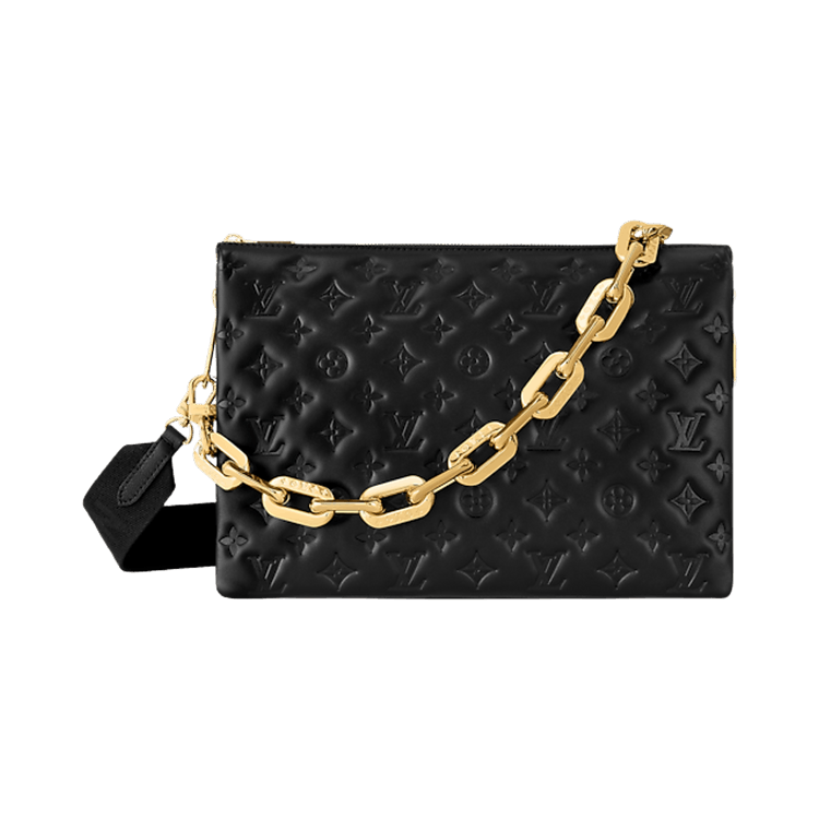 Louis Vuitton Coussin MM 'Black Puffy Monogram Lambskin Leather'