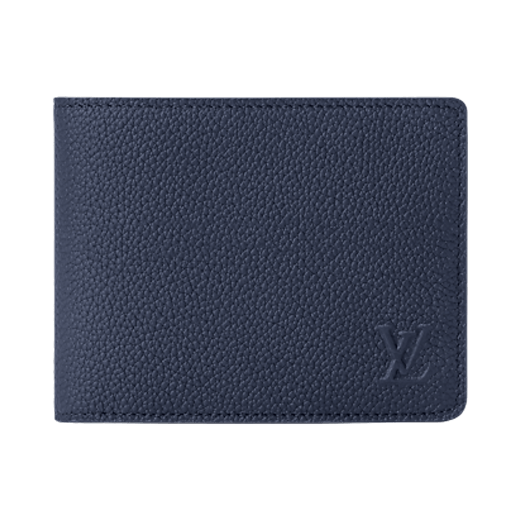 Louis Vuitton Multiple Wallet 'Navy Blue Waxy Calfskin Leather'