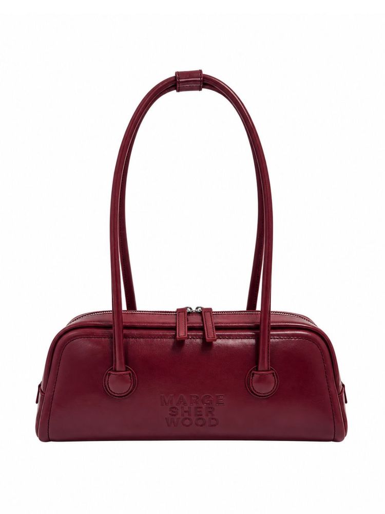 Margesherwood Logo Debossed Zip-Up Shoulder Bag