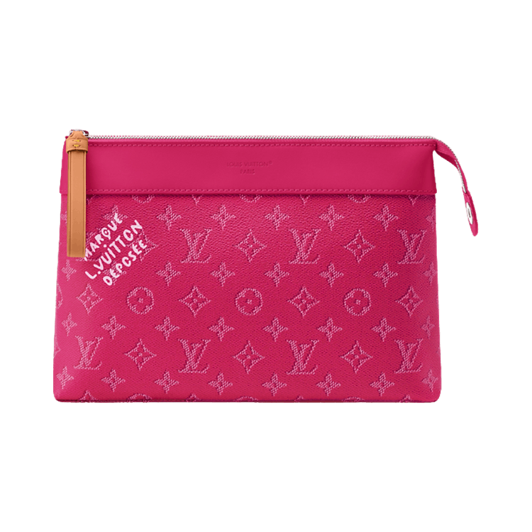 Louis Vuitton Pochette Voyage Souple 'Rose Pondichery Monogram Heritage Canvas'