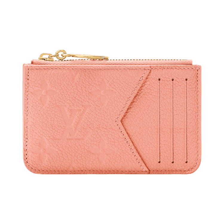 Louis Vuitton Romy Card Holder 'Peach Monogram Embossed Empreinte Cowhide Leather'