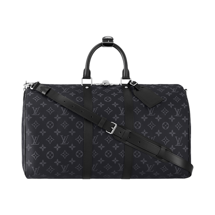 Louis Vuitton Keepall Bandoulière 45 'Black Monogram Eclipse Canvas'