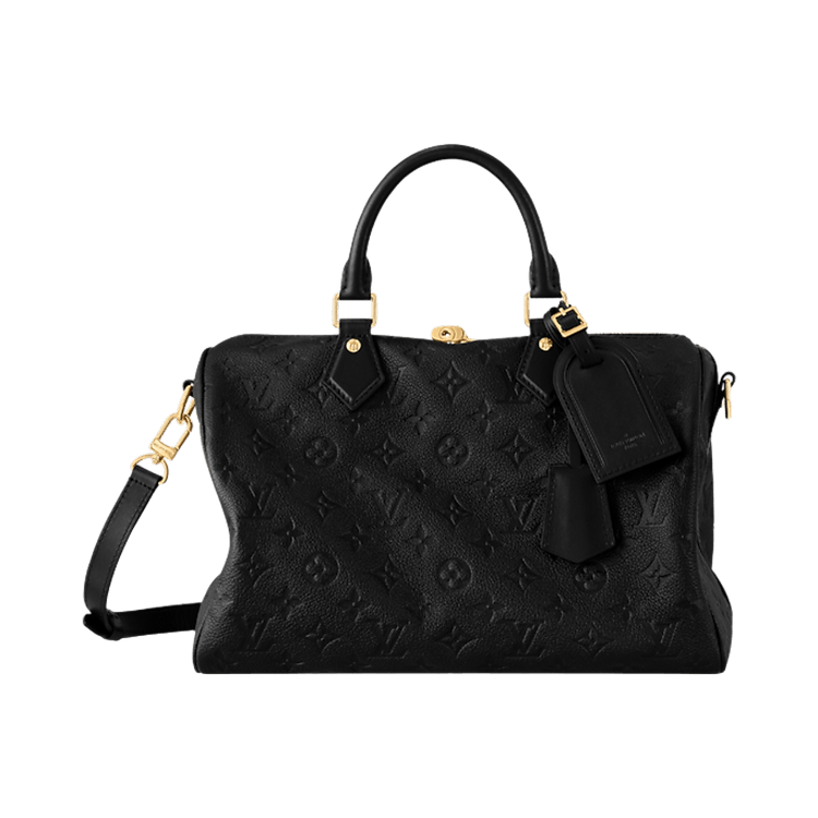 Louis Vuitton Speedy Soft 30 'Black Monogram Embossed Empreinte Cowhide Leather'