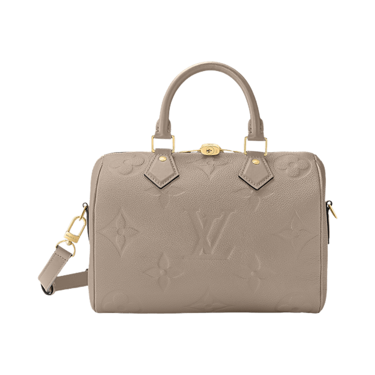 Louis Vuitton Speedy Bandouliere 25 'Tourterelle Beige Monogram Embossed Empreinte Cowhide Leather'