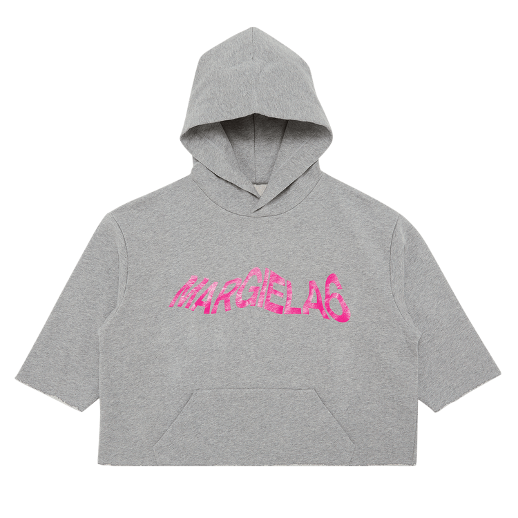 MM6 Maison Margiela Kids Hoodie 'Grey Melange/Super Pink'