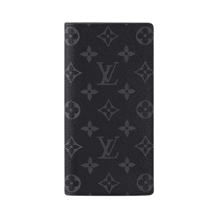 Louis Vuitton Brazza Wallet 'Black Monogram Eclipse Canvas'