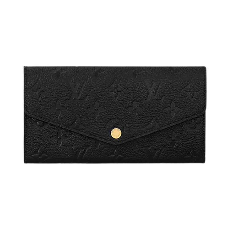 Louis Vuitton Sarah Wallet 'Black Monogram Embossed Empreinte Cowhide Leather'