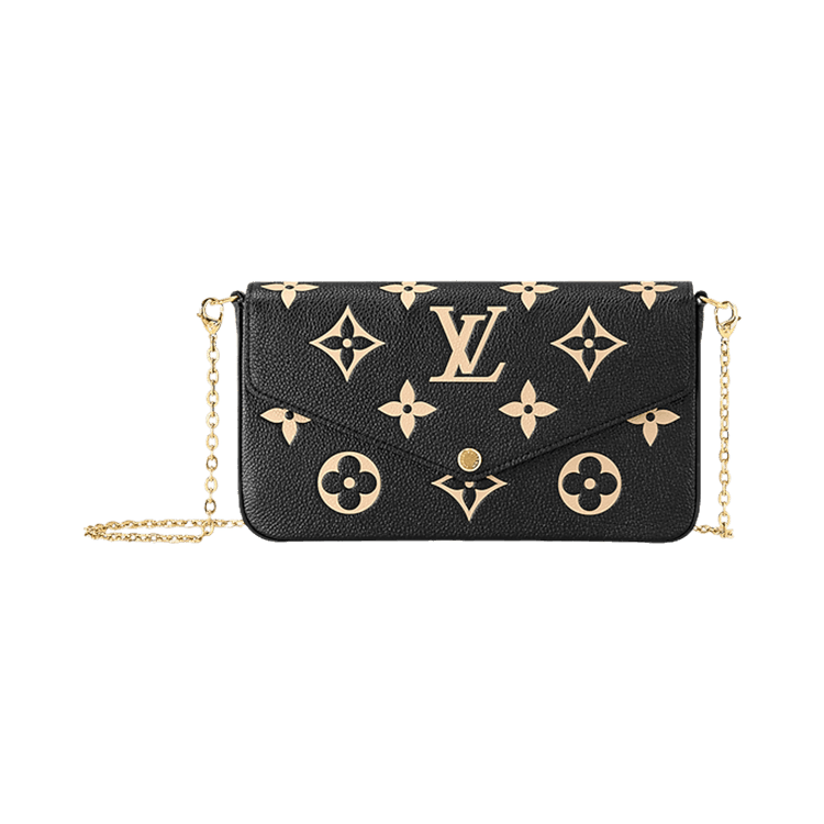 Louis Vuitton Pochette FéLicie 'Black/Beige Monogram Embossed Empreinte Cowhide Leather'